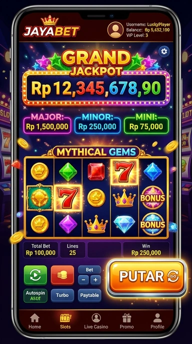 Pratinjau antarmuka jayabet — aplikasi APK resmi Android v5.8.4